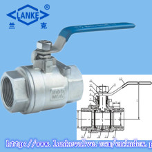 Two Picec Stainless Steel Float Ball Valve with Femaale Thread (2PC)